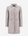 Herno Coat In Nylon Ultralight In Grey Pearl