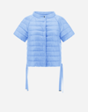 Herno Nylon Ultralight Cape Jacket In Light Blue