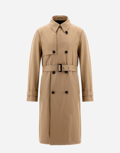 Herno Delon And Monogram Trench Coat In Sand