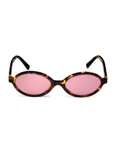 Miu Miu Women's 50mm Oval Sunglasses In Blonde Havana Rose
