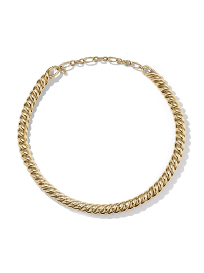 David Yurman Women's Sculpted Cable Necklace In 18k Yellow Gold, 8.5mm