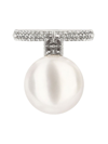 GIVENCHY WOMEN'S PEARL RING IN METAL WITH CRYSTALS