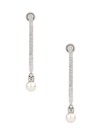 GIVENCHY WOMEN'S PEARL EARRINGS IN METAL WITH CRYSTALS