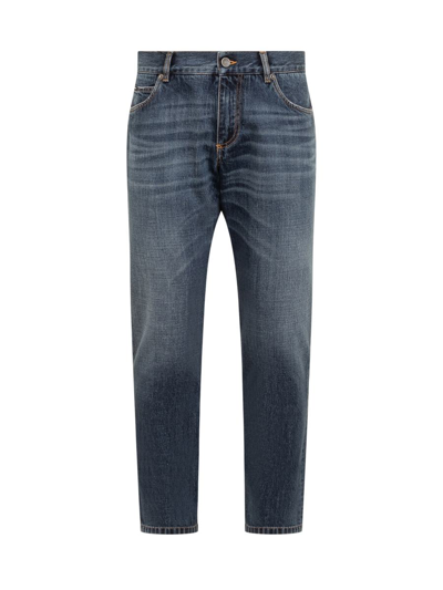 Dolce & Gabbana Slim Fit Blue Jeans In Denim