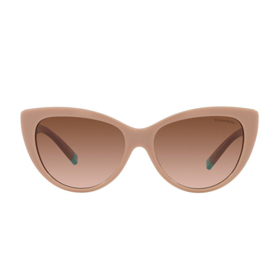 Tiffany & Co Tf4196 Cat-eye Brand-embellished Acetate Sunglasses In Brown Gradient
