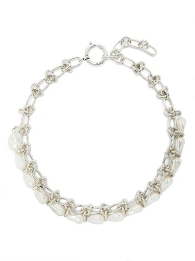 Marant Rain Drop Chain-link Necklace In Silver
