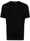 TOM FORD BLACK CREW NECK KNITTED T-SHIRT