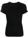 ISABEL MARANT BLACK FINE RIBBED T-SHIRT