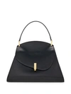 Ferragamo Black Geometric Tote Bag In Black