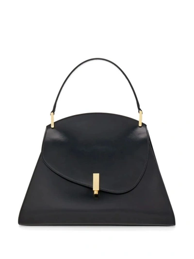 Ferragamo Geometric Leather Tote Bag In Black