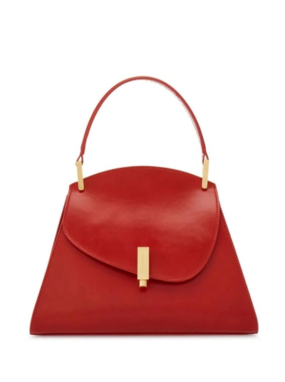 Ferragamo Medium Geometric Leather Tote Bag In Red