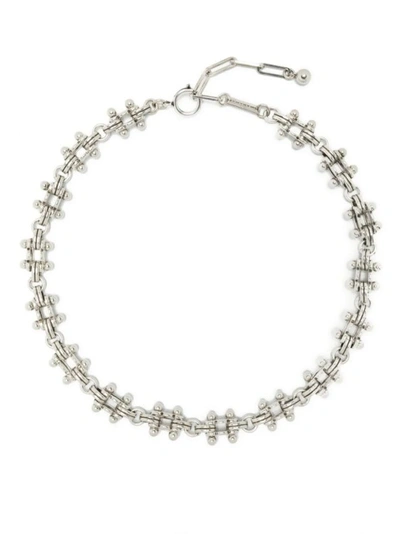 Marant Beaded Chain-link Necklace In Silver