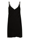 Versace Medusa-plaque Wrap Dress In Black