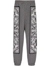 Balmain Monigram-print Elasticated-waistband Track Pants In Black