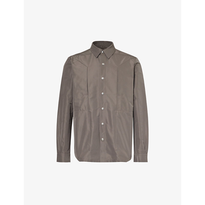 Rick Owens Mens Dust Fogpocket Relaxed-fit Woven Overshirt