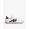 Zadig & Voltaire Zadig&voltaire Women's Rainbow La Flash Lightening-bolt Leather Low-top Trainers