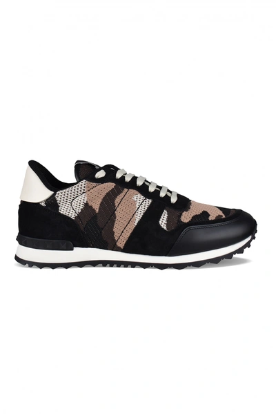 Valentino Garavani Rockrunner Sneakers In Brown