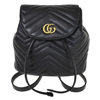 GUCCI GUCCI MARMONT BLACK LEATHER BACKPACK BAG (PRE-OWNED)