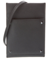 Valentino Rockstud Leather Smartphone Case In Black