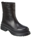Valentino Garavani Roman Stud Leather Boots In Black