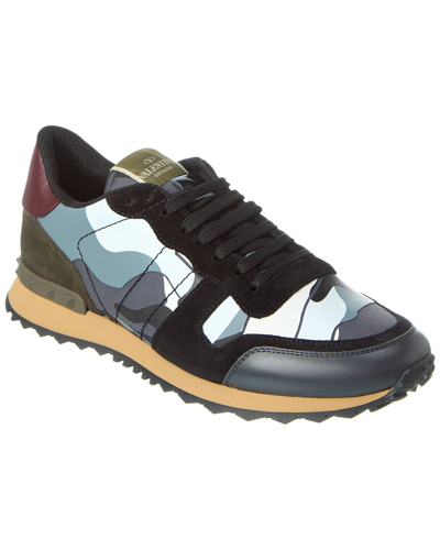 Valentino Garavani Valentino Leather Sneaker In Grey