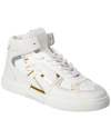 Valentino Leather Sneaker In White