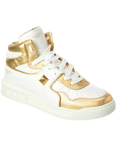 VALENTINO GARAVANI VALENTINO LEATHER MID-TOP SNEAKER