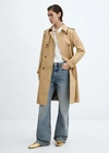 Mango Classic Trench Coat With Belt Beige In Beige