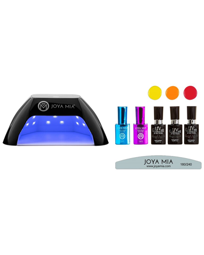 Joya Mia Gel Nail Polish Starter 7pc Kit With Led Lamp And 3 Colors In White