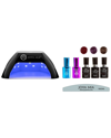 JOYA MIA JOYA MIA GEL NAIL POLISH STARTER 7PC KIT WITH LED LAMP AND 3 COLORS