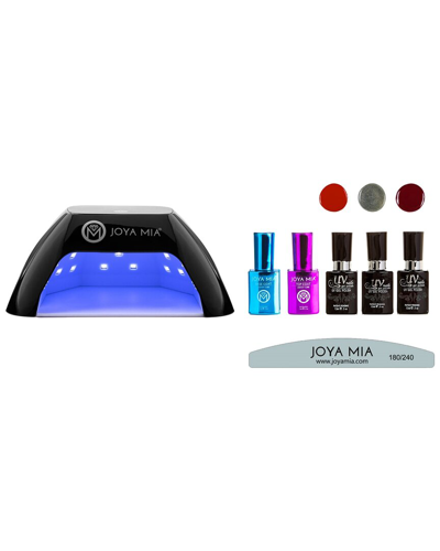 Joya Mia Gel Nail Polish Starter Kit 7pc With Led Lamp And 3 Colors In White