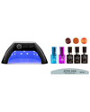 JOYA MIA JOYA MIA GEL NAIL POLISH STARTER 7PC KIT WITH LED LAMP AND 3 COLORS