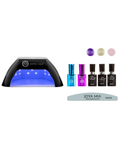 Joya Mia Gel Nail Polish Starter 7pc Kit With Led Lamp And 3 Colors In White