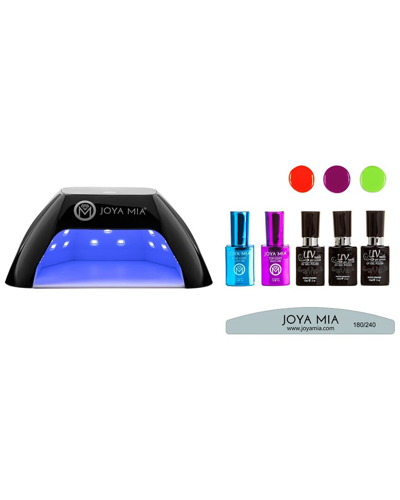 Joya Mia Gel Nail Polish Starter 7pc Kit With Led Lamp And 3 Colors In White