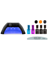 JOYA MIA JOYA MIA GEL NAIL POLISH STARTER 7PC KIT WITH LED LAMP AND 3 COLORS