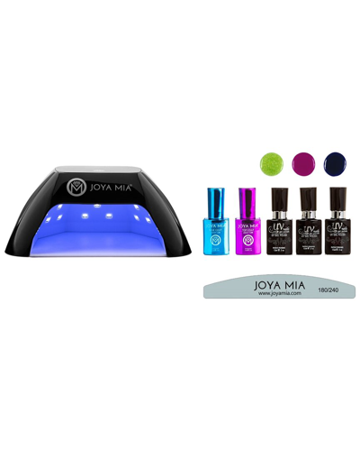 Joya Mia Gel Nail Polish Starter 7pc Kit With Led Lamp And 3 Colors In White