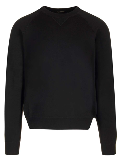 Tom Ford Double Face Jumper In Black