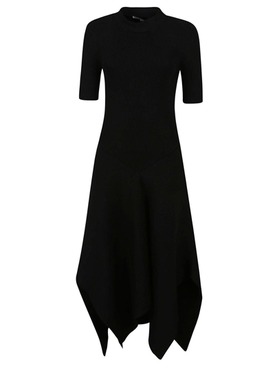 Stella Mccartney Asymmetric Ribbed In Black