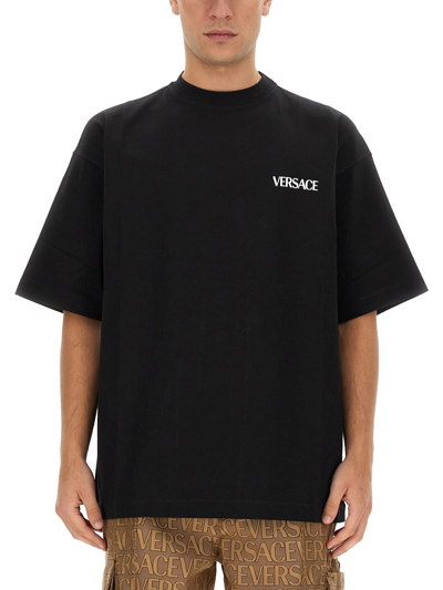 Versace T-shirt The Columns In Black