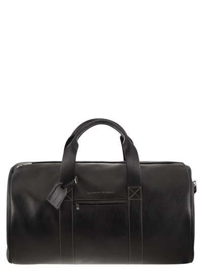 Brunello Cucinelli Leather Active Bag In Black