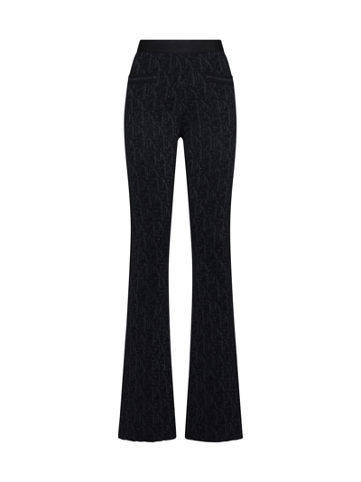 Palm Angels Velvet Suit Trousers In Black Black