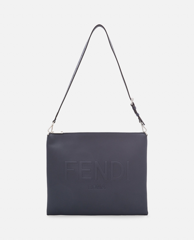 Fendi Leather  Messenger In Blue