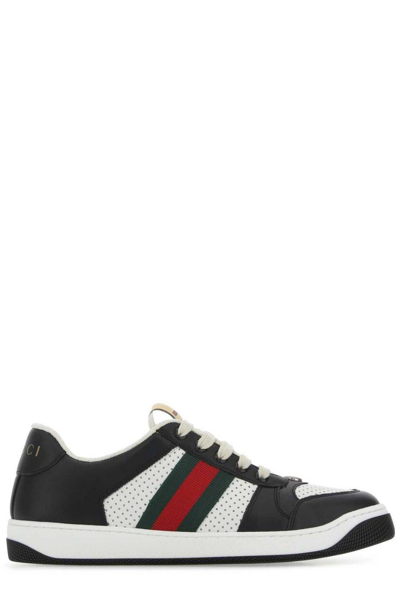 GUCCI GUCCI SCREENER LACED LOW-TOP SNEAKERS