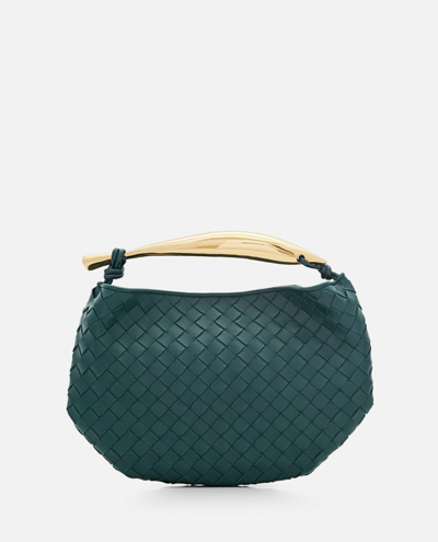 Bottega Veneta Sardine Leather Top Handle Bag In Green
