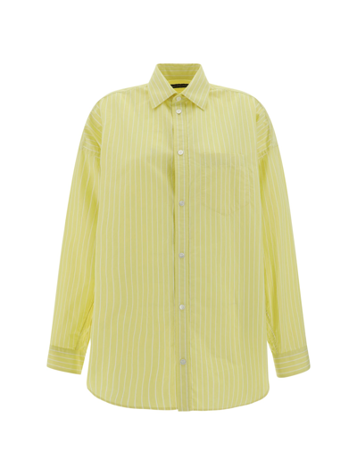 Balenciaga Shirt In Light Yellow/white
