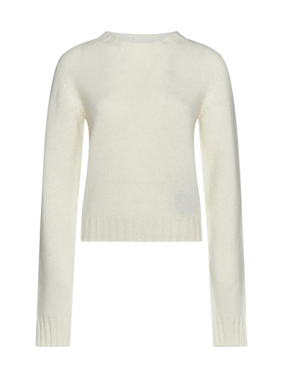 Palm Angels Sweater In Off White,black