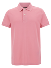 TOM FORD TOM FORD PINK SHORT-SLEEVES POLO IN COTTON PIQUET JERSEY MAN