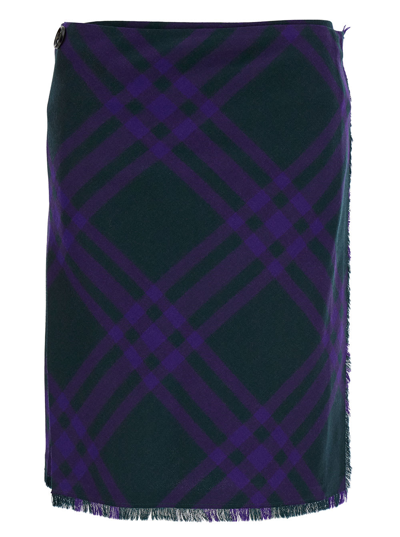 Burberry Kilt Skirts Multicolor In Violet