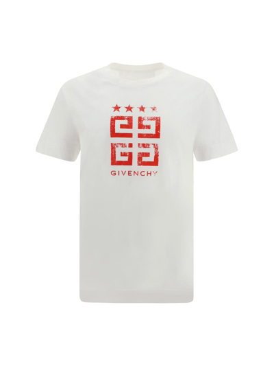 Givenchy T-shirt In White/red