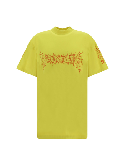 Balenciaga T-shirt In Yellow/red